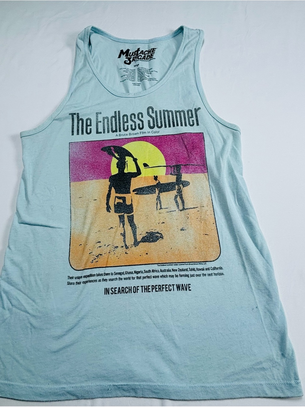 "The Endless Summer" Light Blue Women's Tank Swim Cover-Up M488